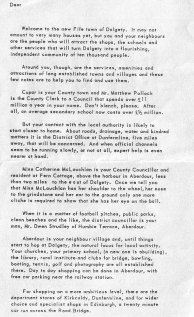 Welcome to Dalgety Bay, 1965